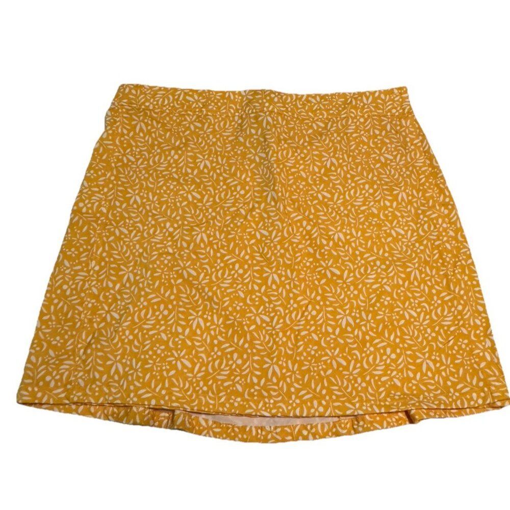 RIP SKIRT Hawaii XL Ocean Wrap Swim Cover Skirt tropical  Yellow Floral Pocket